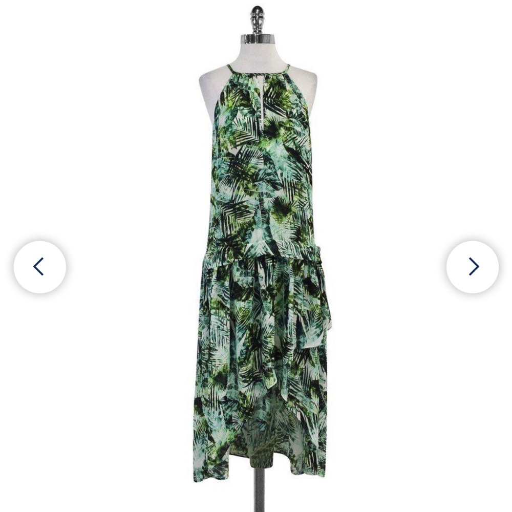 Parker Green Tropical Maxi Dress